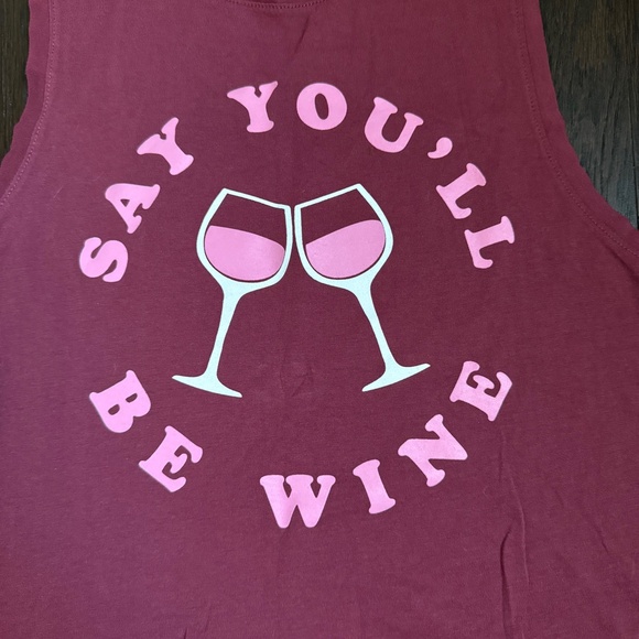 FIFTH SUN "Say You'll Be Wine" Crop Tank Top - Size M - Picture 2 of 8